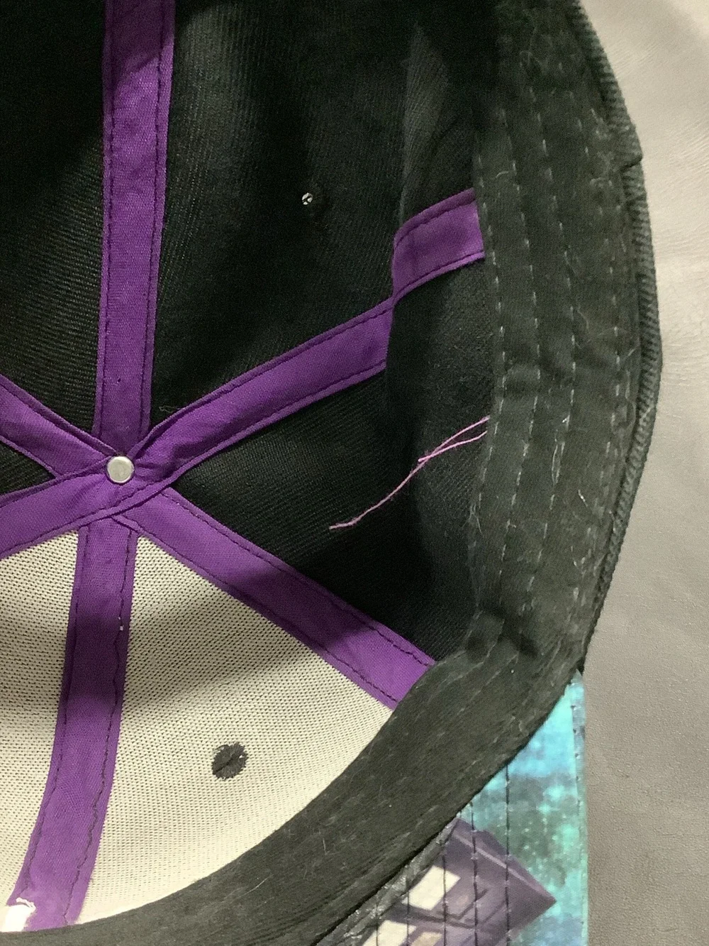 Doctor Who Black Snapback Hat with Galaxy Brim